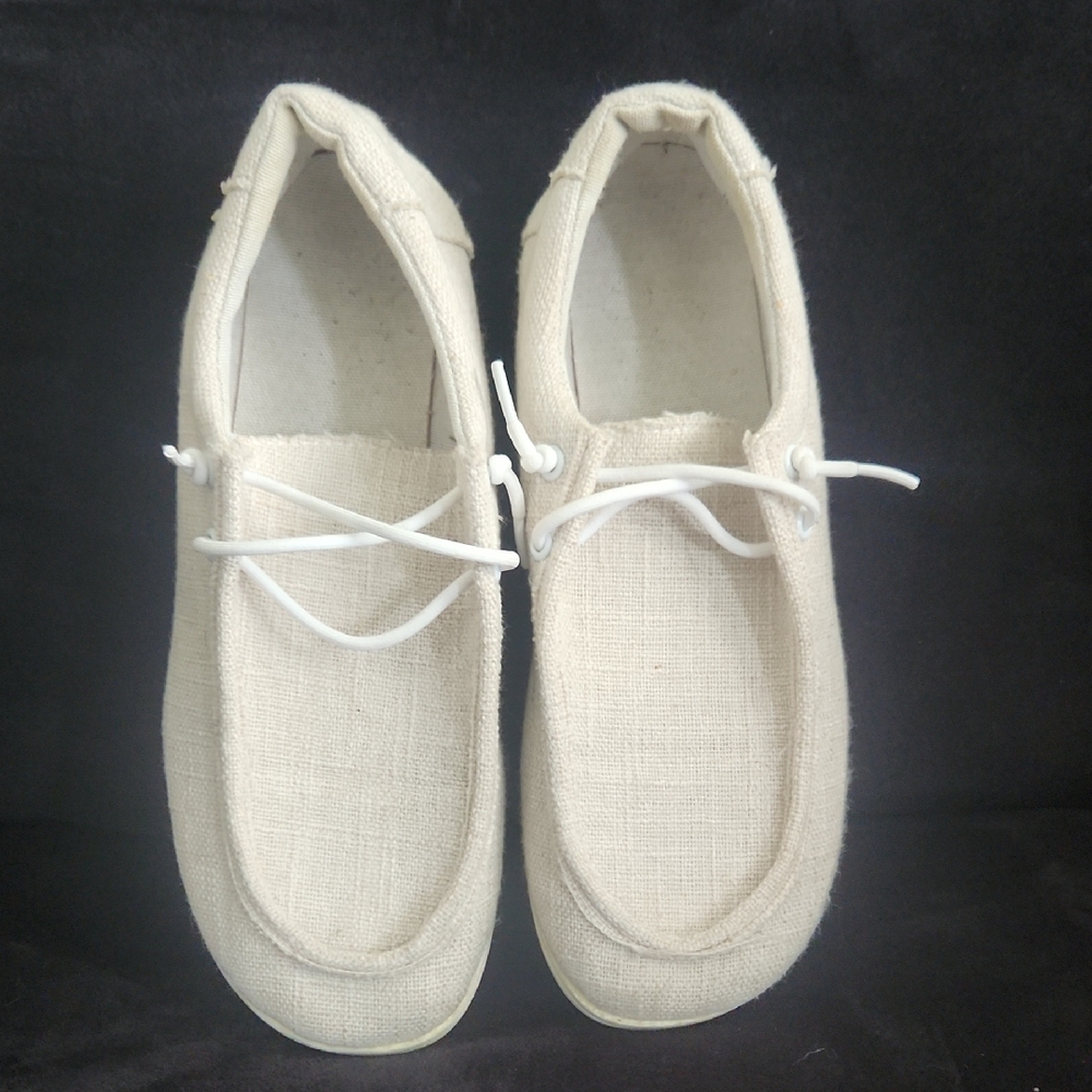Cream Slip-On Loafers